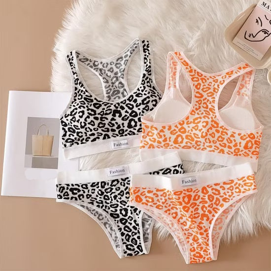 Tiger Print Bra & Panty Set