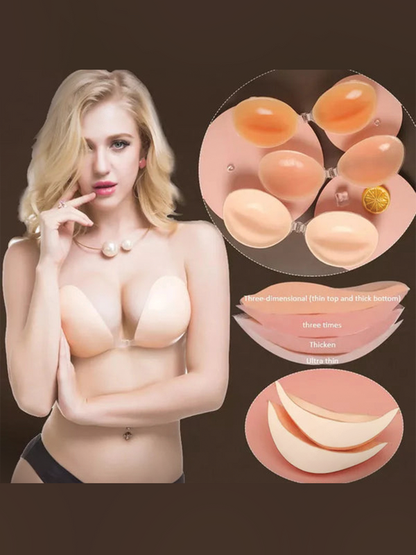 Silicone Strapless Backless Bra – Invisible & Self-Adhesive with Buckle