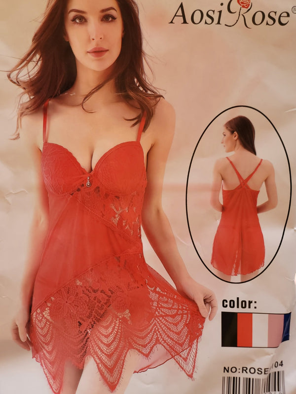 Lace Charm Nighty – Elegant Design & Soft Comfort