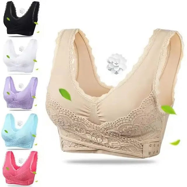 LaceFlex Front-Belt Bra – Adjustable Lift & Wireless Support