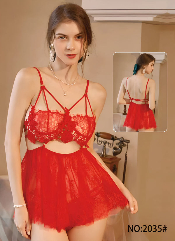 Babydoll Nightwear Set – Sensuous Mesh Design